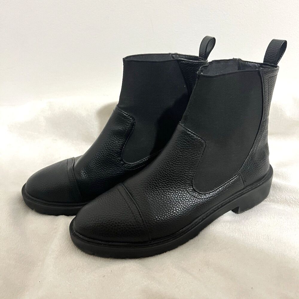 Coconuts By Matisse Chelsea Boot Size 8 Black Pebbled Leather Grunge Gothic Emo